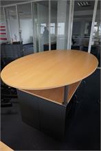 Deskflex Team Stehtisch - ovale Tischplatte