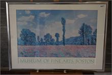 Kunststoffrahmen silber mit Druck "Museum of fine Arts, Boston" mit Passepartout